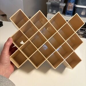 Vintage MCM ~ COPCO ~ Beige Honeycomb Retro Wall Spice Rack ~ Lubge-Randel